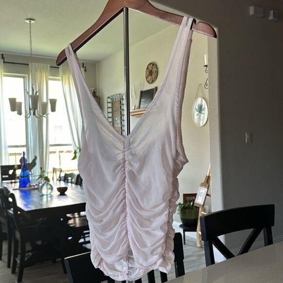 NWOT Free People All I Think About Brami Mesh Pink Tank Sleeveless Intimately S - Picture 11 of 14